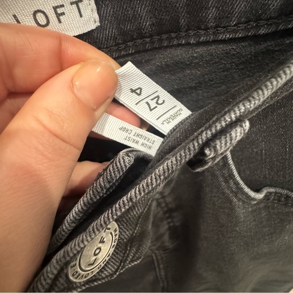 Ann Taylor Loft raw hem high waist straight crop raw hem ❤️ - Picture 8 of 8